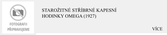 VÍCE  Starožitné stříbrné kapesní hodinky OMEGA (1927)