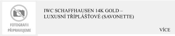 VÍCE IWC Schaffhausen 14K Gold – Luxusní tříplášťové (Savonette)