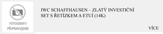 VÍCE  IWC Schaffhausen – Zlatý investiční set s řetízkem a etuí (14K)