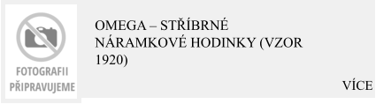 VÍCE Omega – Stříbrné náramkové hodinky (vzor 1920)